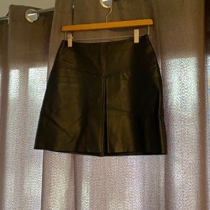 Leather mini skirt